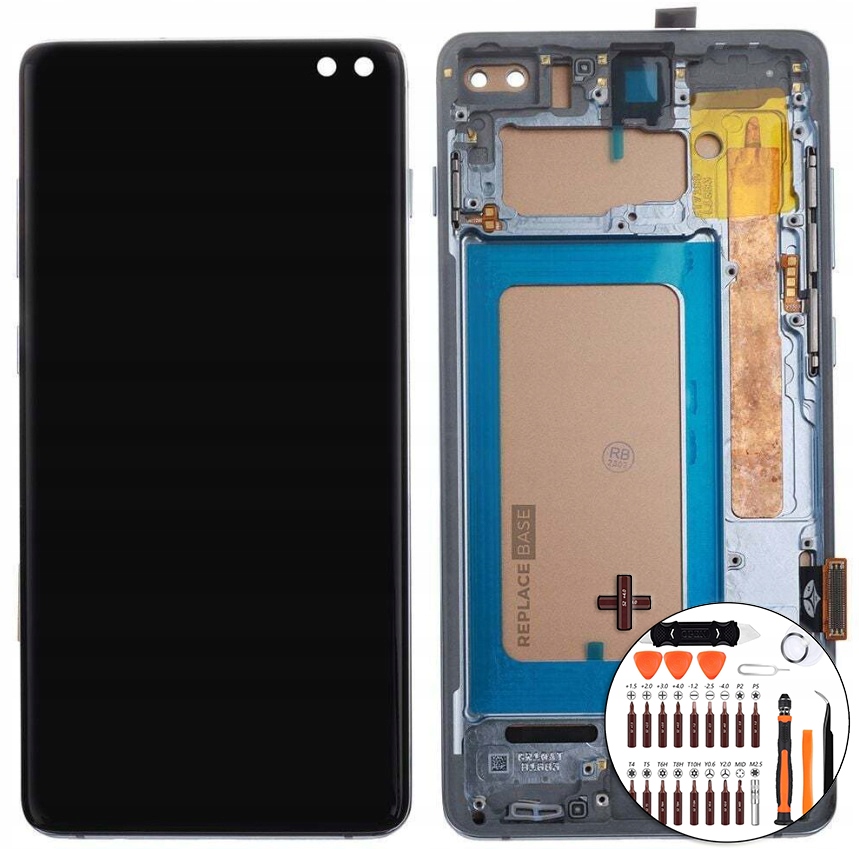 LCD dotykový displej pre Samsung Galaxy S10+ Incell Rámček Sada nástrojov