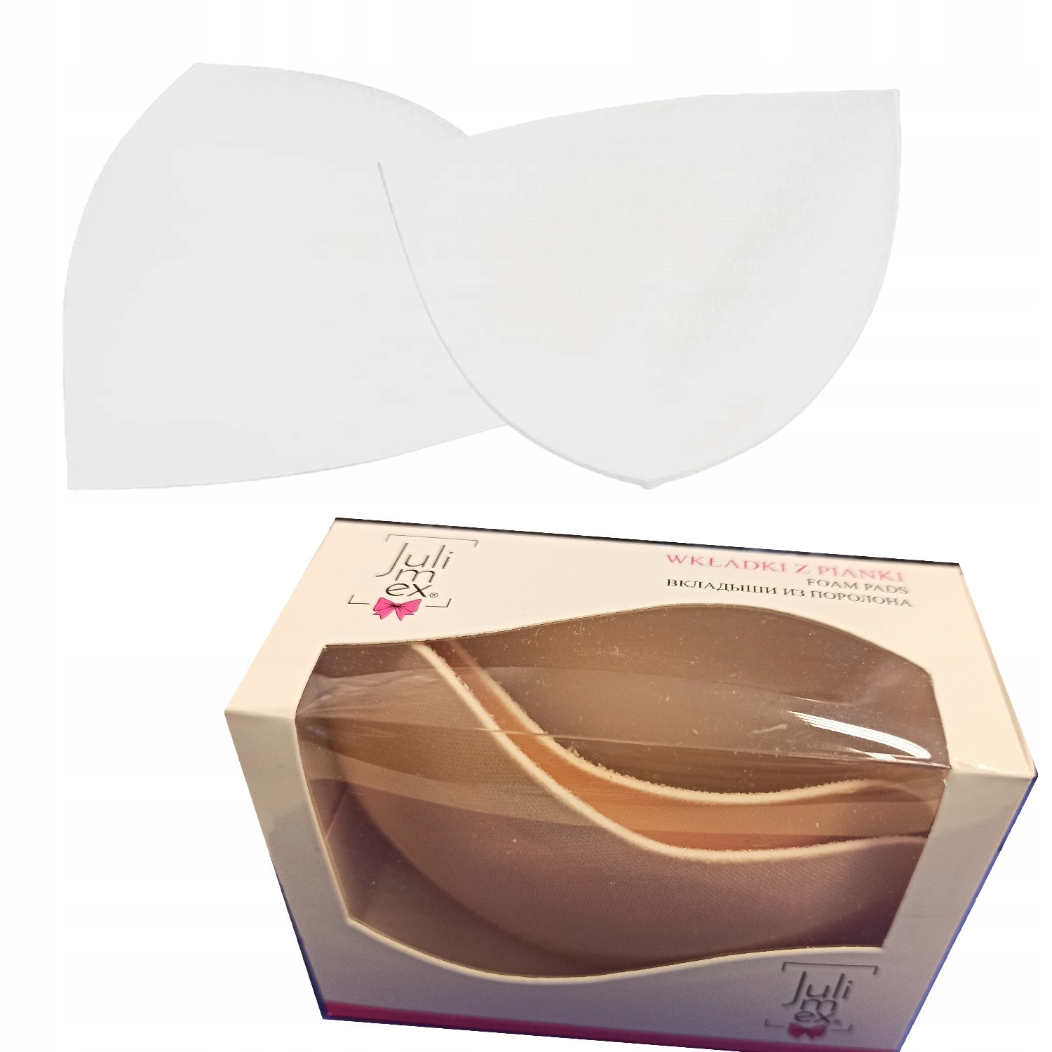

Julimex Trójkątne wkładki push-up WS-18 biel A/b