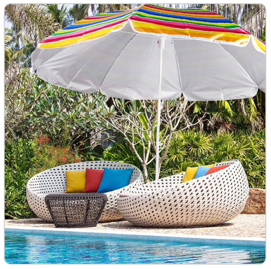 Parasol plażowy FLIX Parasol UV 180 cm Wzór bez wzoru