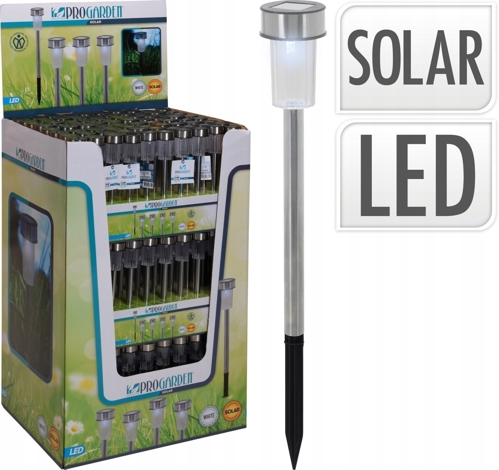 

Lampa Solarna Led Ogrodowa Wbijana Słupek Lampion
