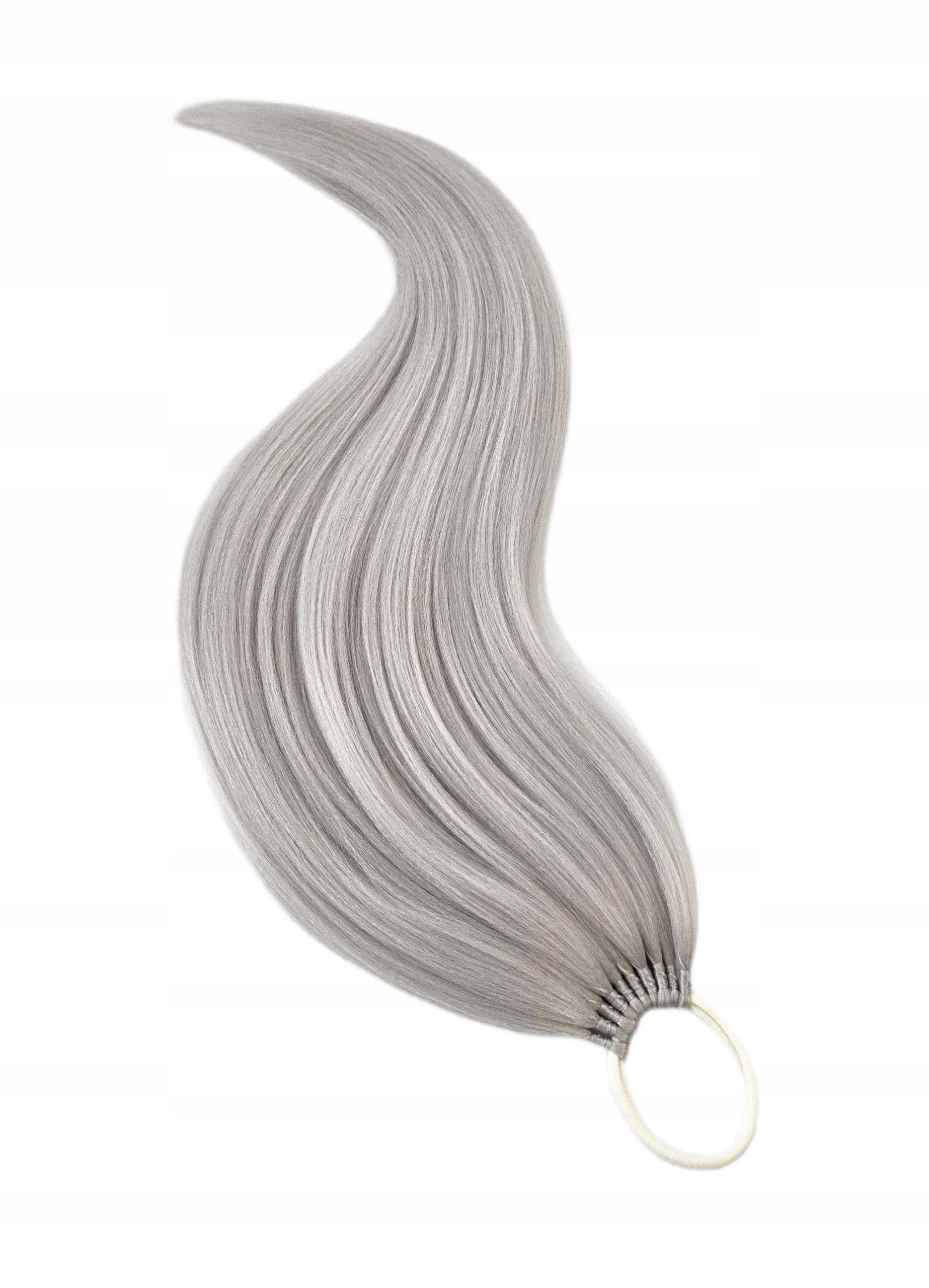 Připínací poník na gumičku, Příčesek, slaměný blond, Studená Blondýnka, 80 cm