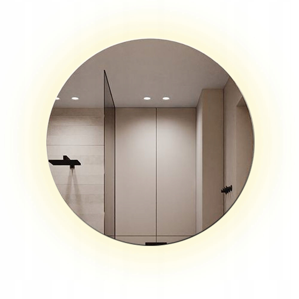 

Lustro okrągłe 80cm podświetlane Led łazienkowe