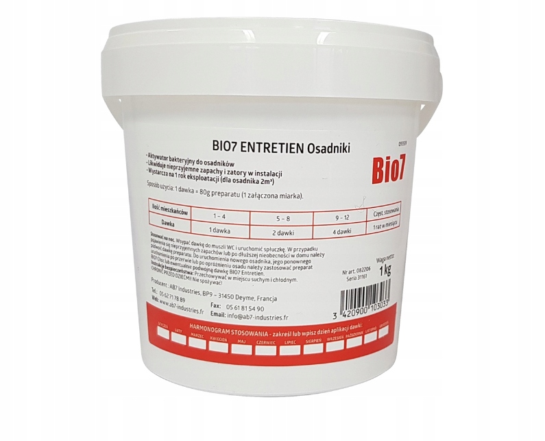 Přípravek na septik prášek Graf&sotralentz Bio 7 Entret 1 l 1 kg