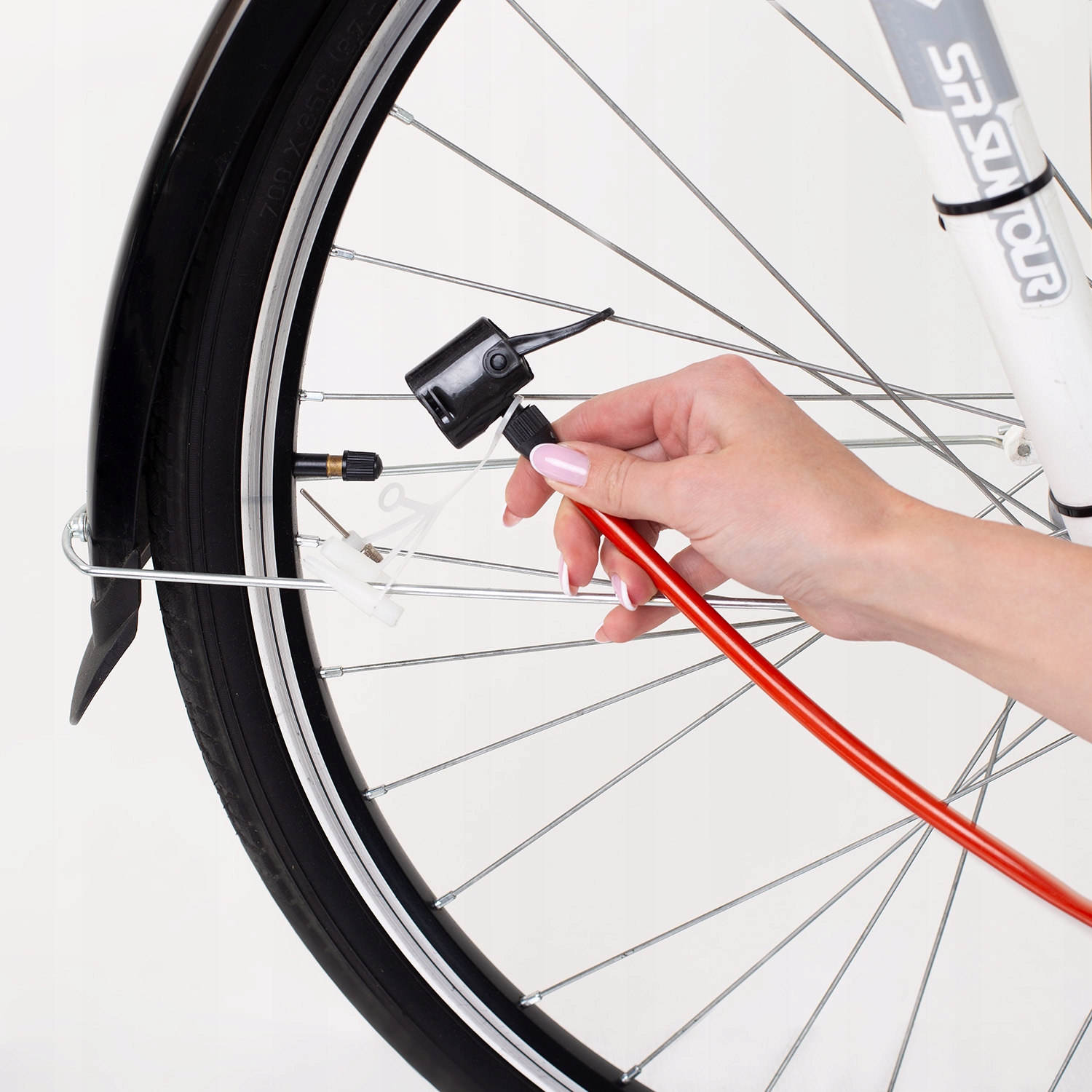 Pompka rowerowa podłogowa do roweru piłki materacy — 17