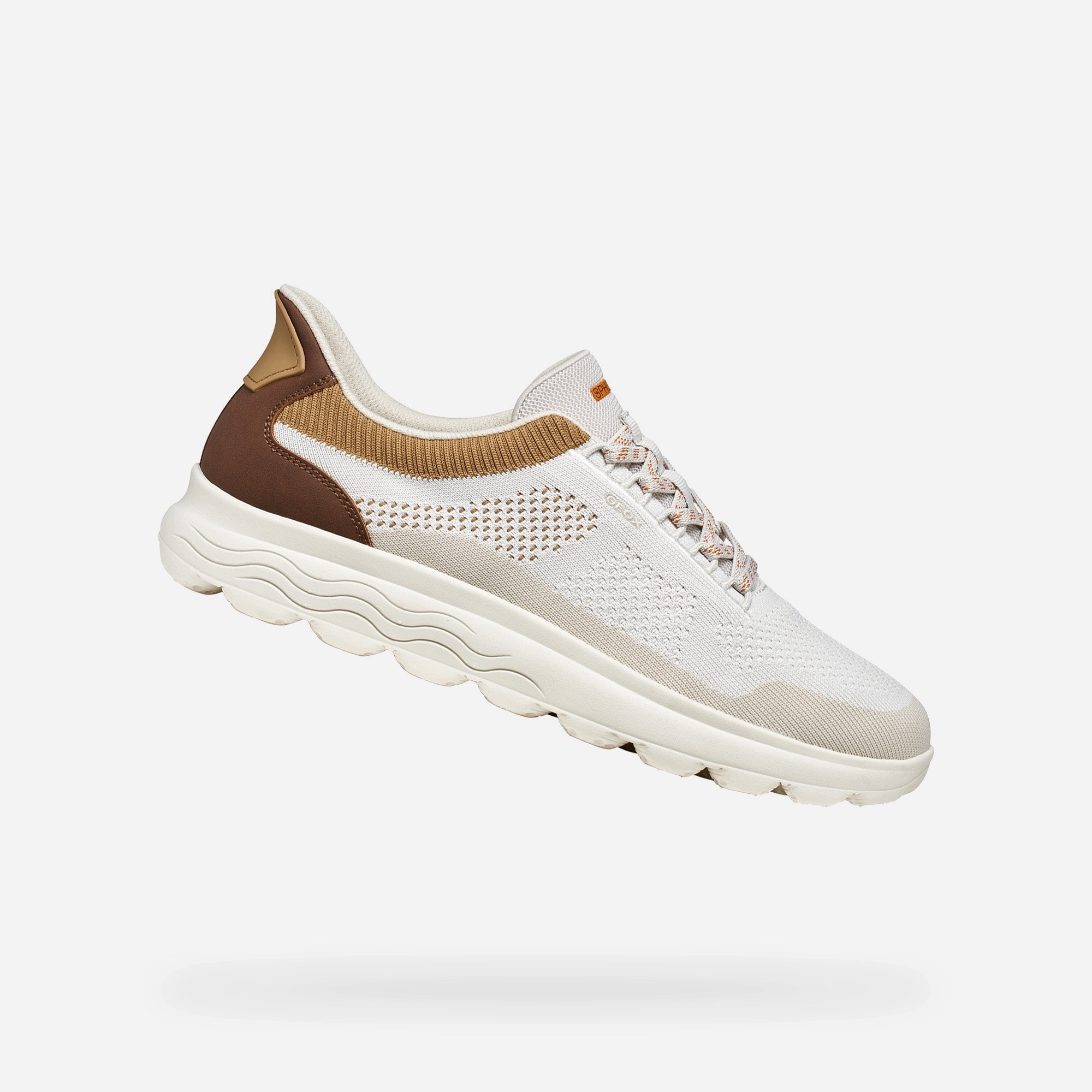 Geox Smetanové pánské tenisky Geox Spherica Plus Fast in