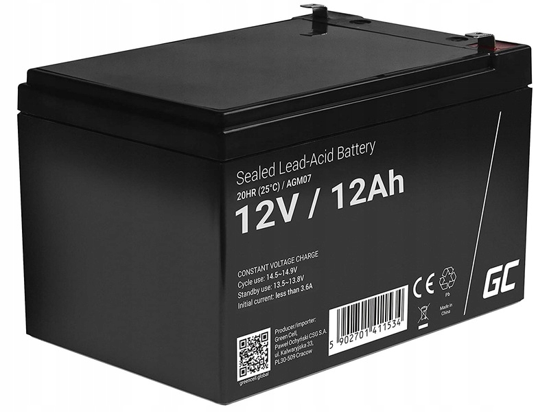 Akumulator Green Cell AGM07 12Ah 12V