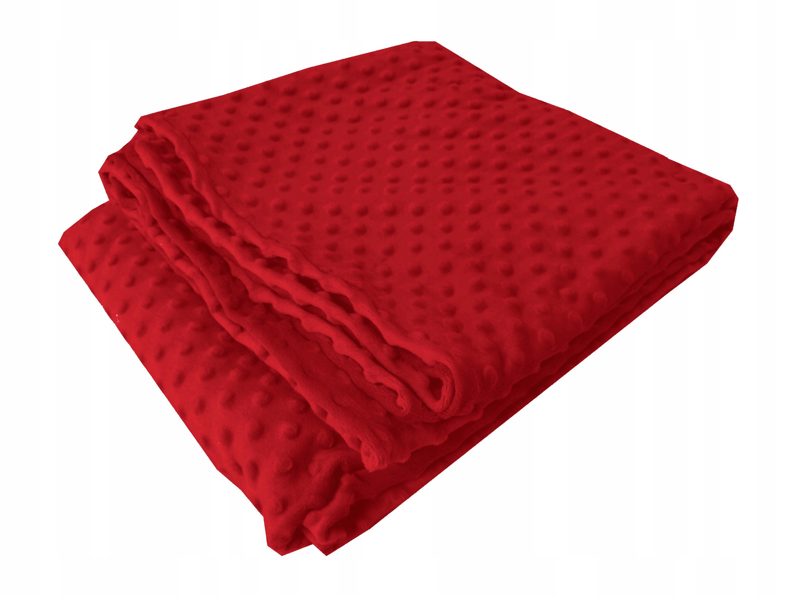 Koc Minky 120x200 Polar kuličky přehoz pléd Červený měkký teplý