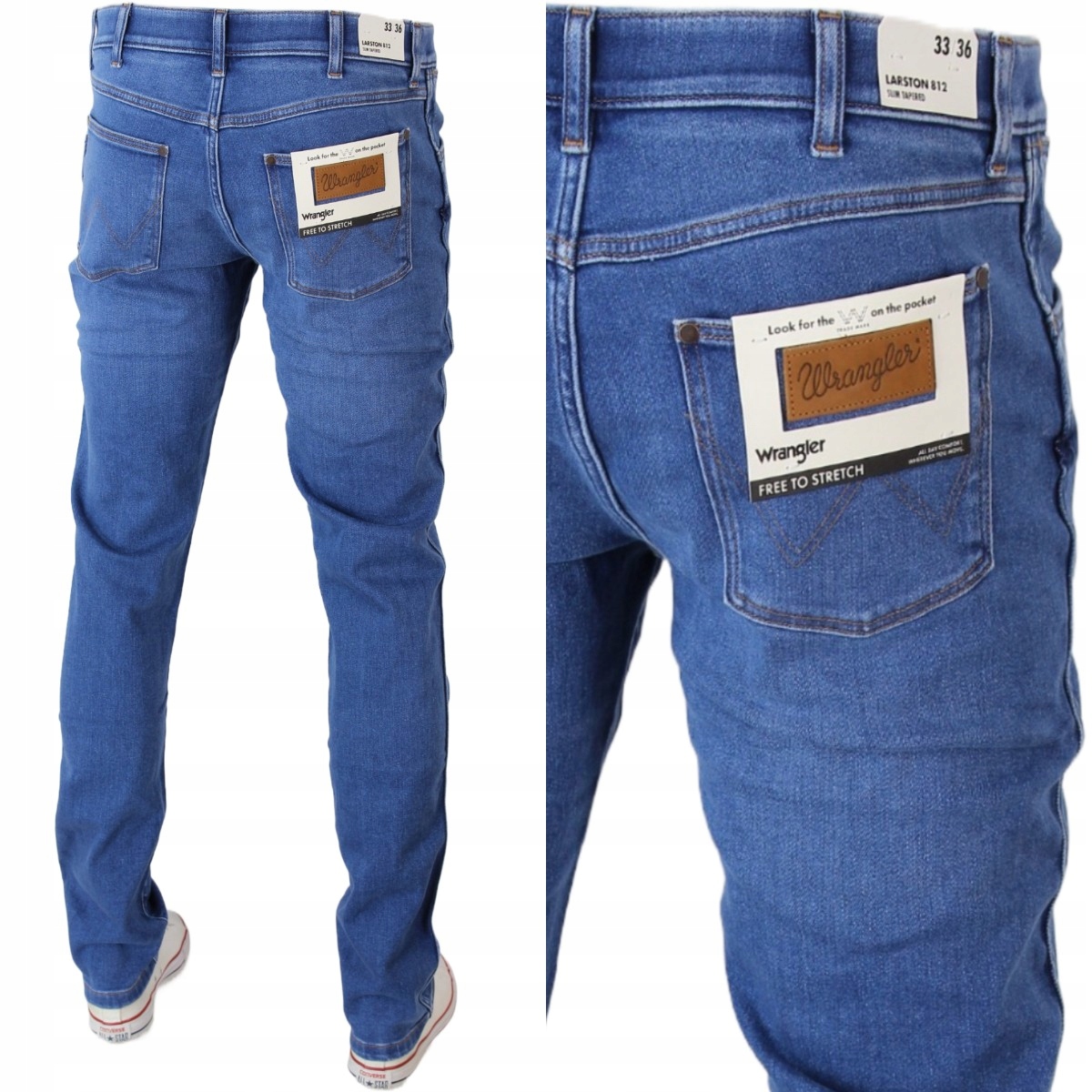 Wrangler Larston Tapered Slim Jeansy "rustic" W32 L30