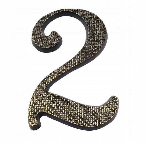 CYFRA NUMER NA DOM BUDYNEK MOSIĘŻNA PATYNA 20 cm 2