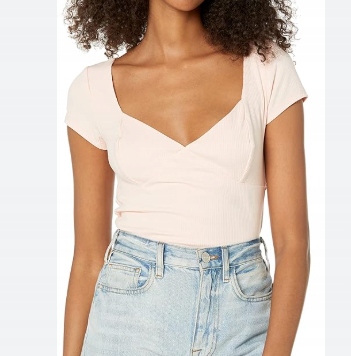 Dámská halenka Guess s rukávy typu cap, žebrovaná, Nataly vel. 36
