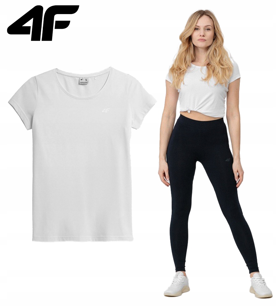 

4F T-shirt Basic Damski Slim L22 TSD350 L