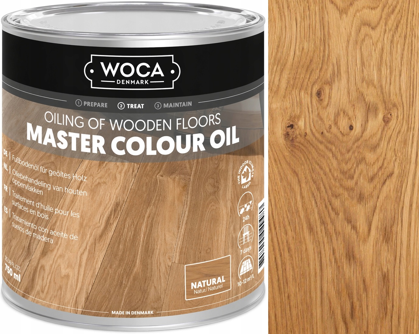 Woca Master Colour Oil Natural 0,75L barvicí olej na podlahy a dřevo