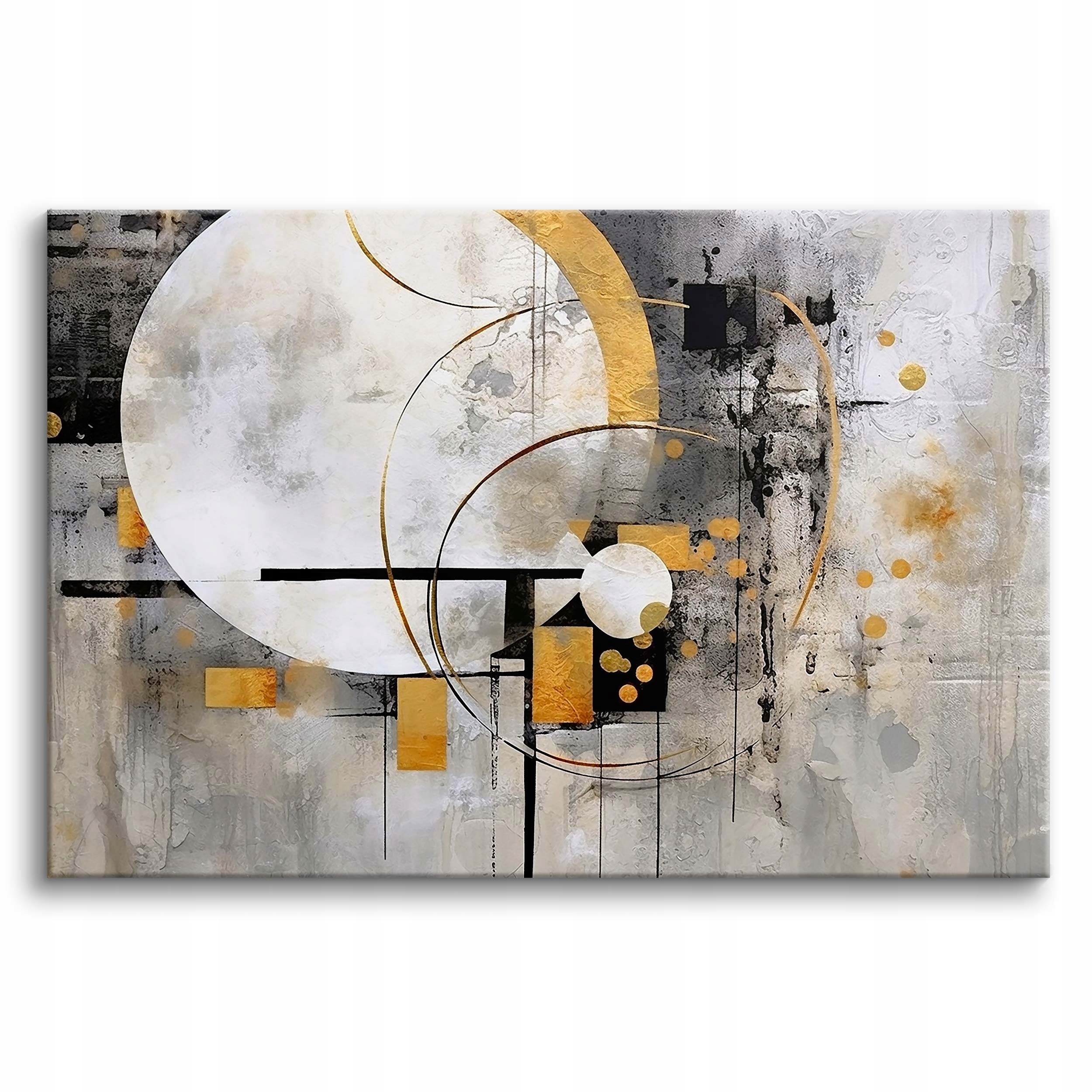 Obraz na płótnie obrazy na ścianę do salonu koła beton abstrakcja 80x120cm