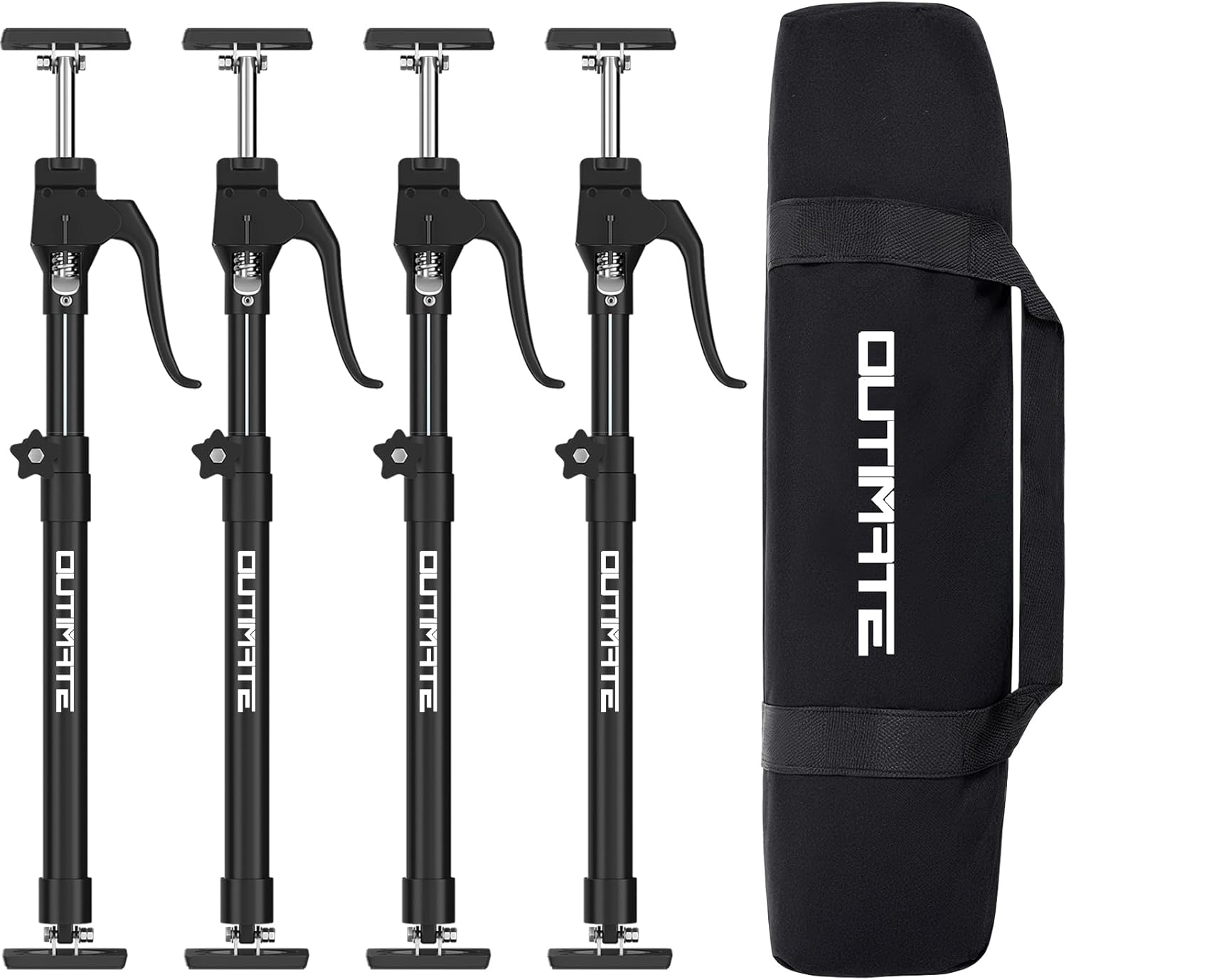 Nastaviteľné skriňové zdviháky 60-115 cm teleskopické, uhlíková oceľ, 4 ks