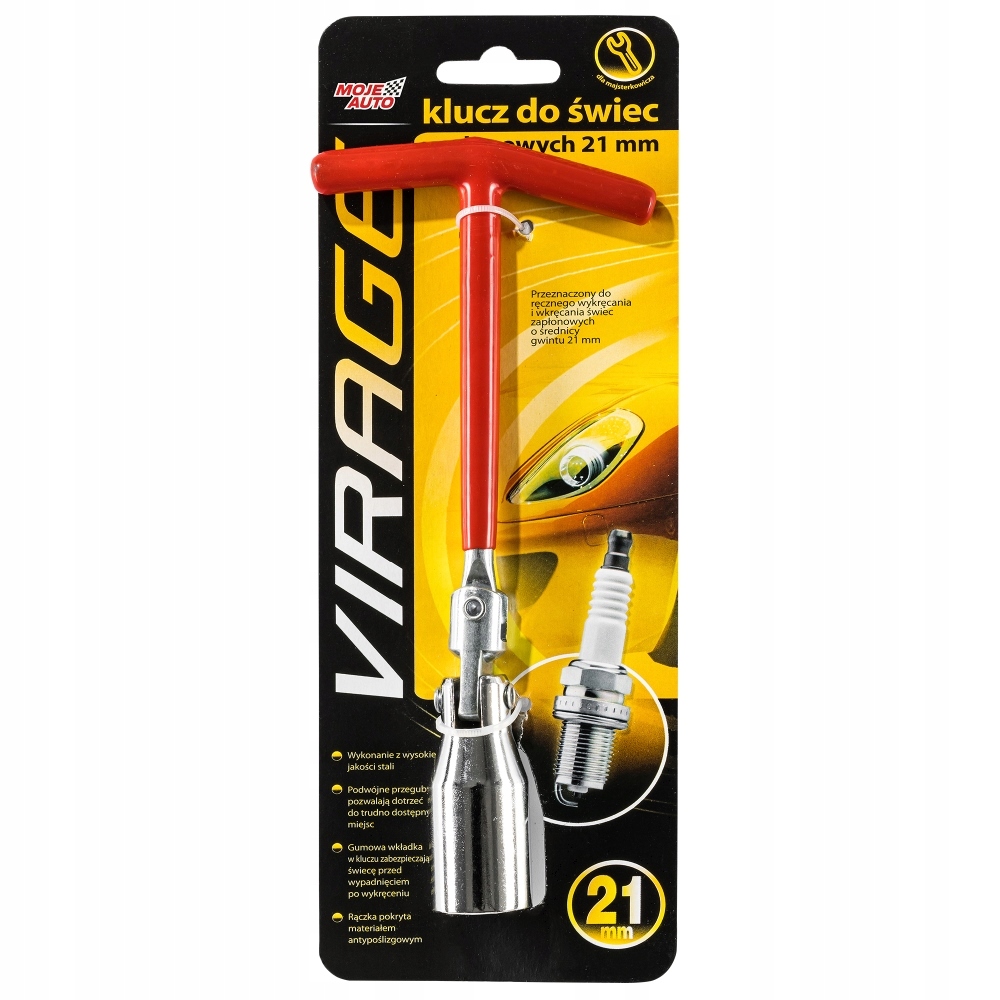 KLUCZ DO ŚWIEC ZAPŁONOWYCH 21MM - MOJE AUTO VIRAGE Marka Virage