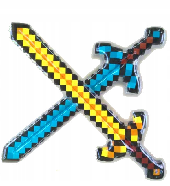 

2 Miecze Dmuchane Minecraft Żółty Niebieski miecz