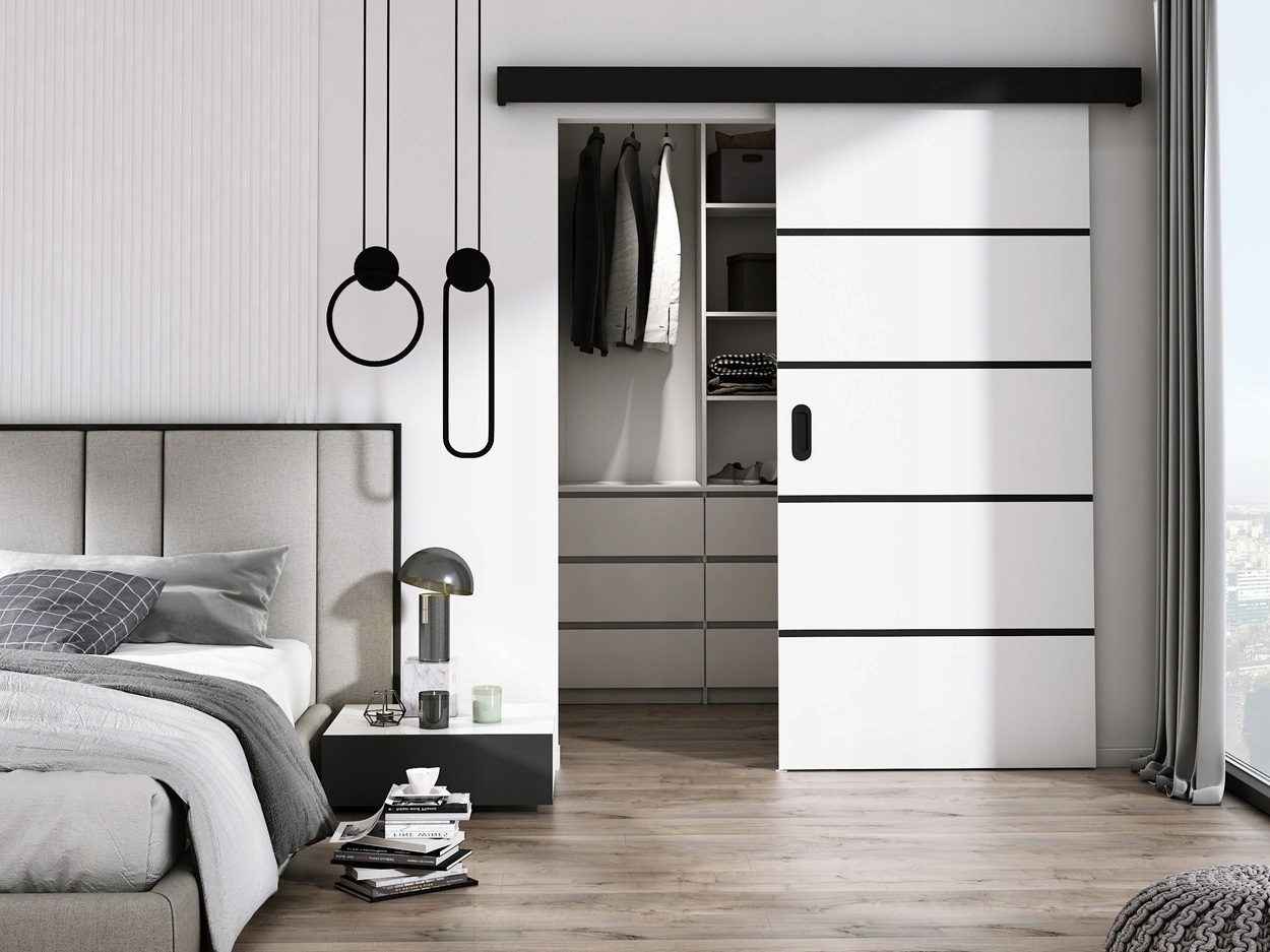 DRZWI PRZESUWNE BLACK LINE 96 CAŁY ZESTAW Kod producenta BlackLine96