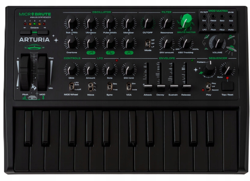 Arturia MicroBrute Ufo analogový syntezátor, limitovaná edice