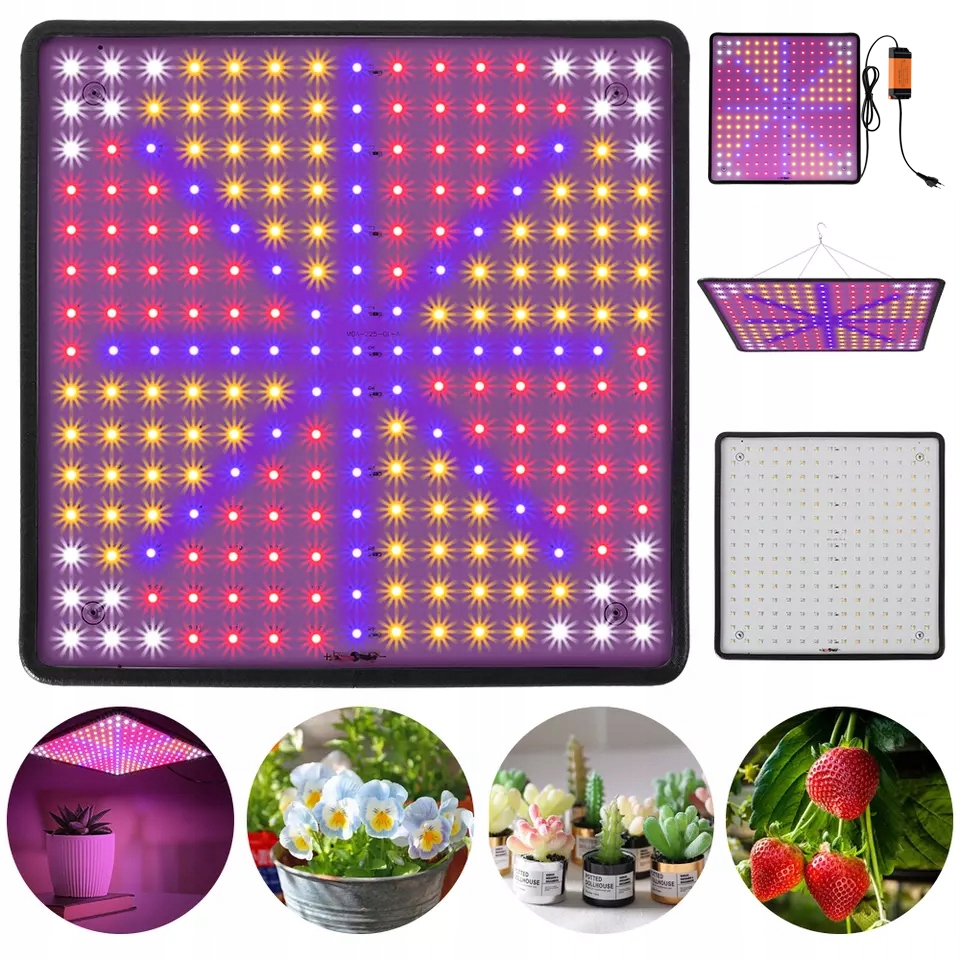 Panel Lampa Led Do Uprawy Pomidorów Warzyw Rozsadu 45W 225LED