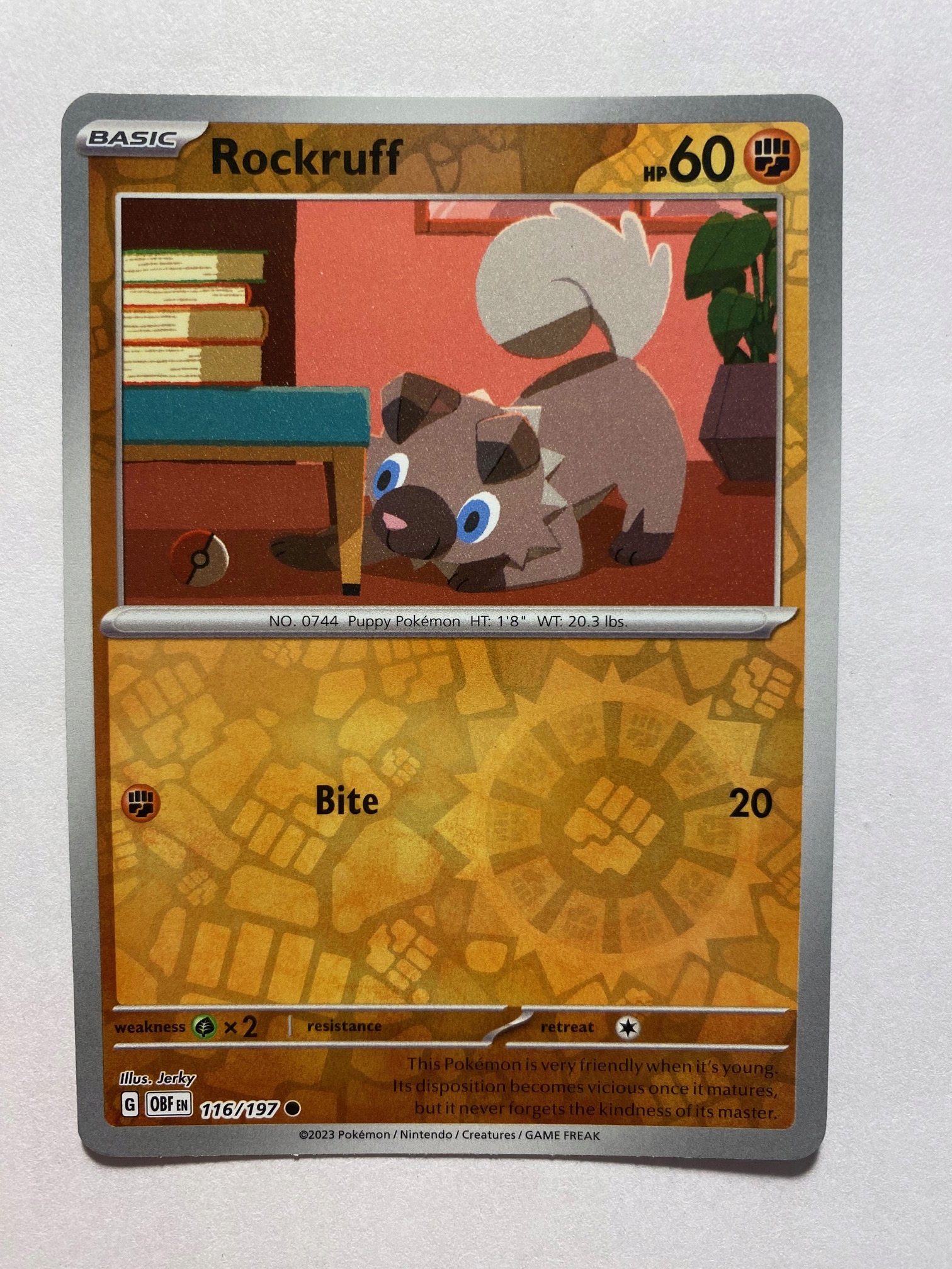 Obsidian Flame Reverse 116/197 Rockruff