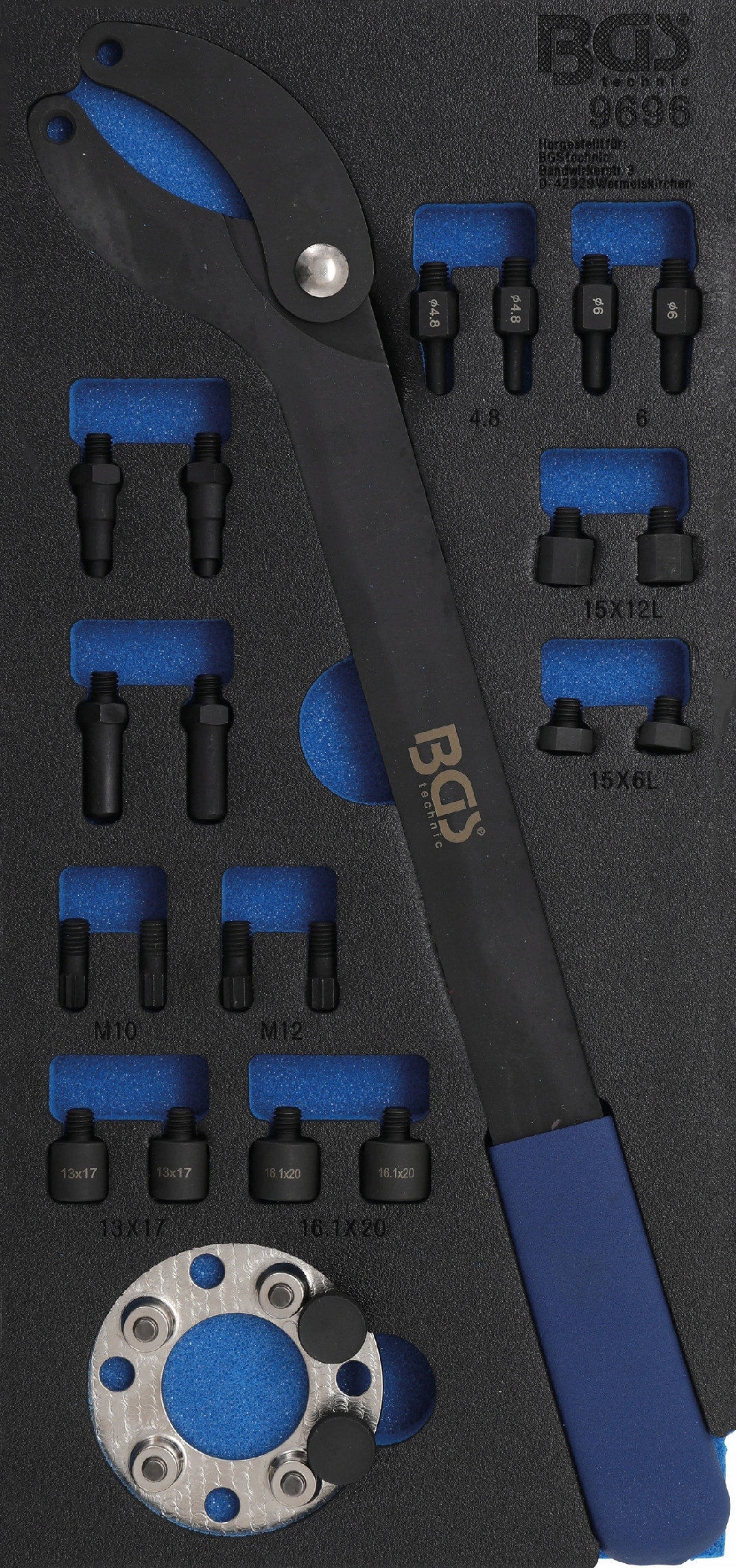 Bgs 9696,Vložka do dielenského vozíka1/3 náradie k vačkovému hriadeľu