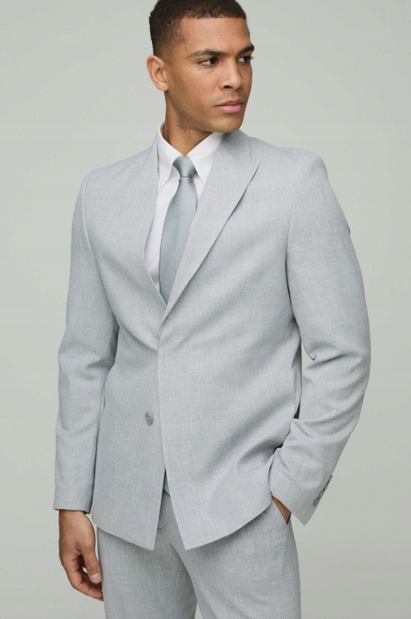 Boohoo Šedý Sako Slim Fit Vdf LT2__M/EU:48