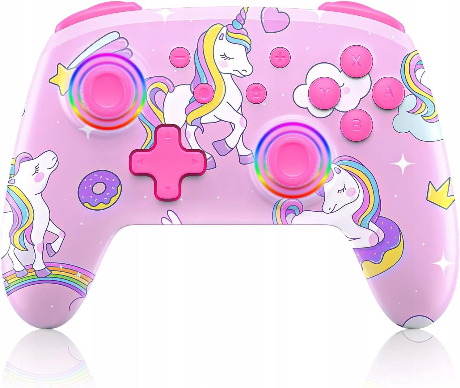 Pad bezprzewodowy, przewodowy do konsoli Nintendo Switch różowy