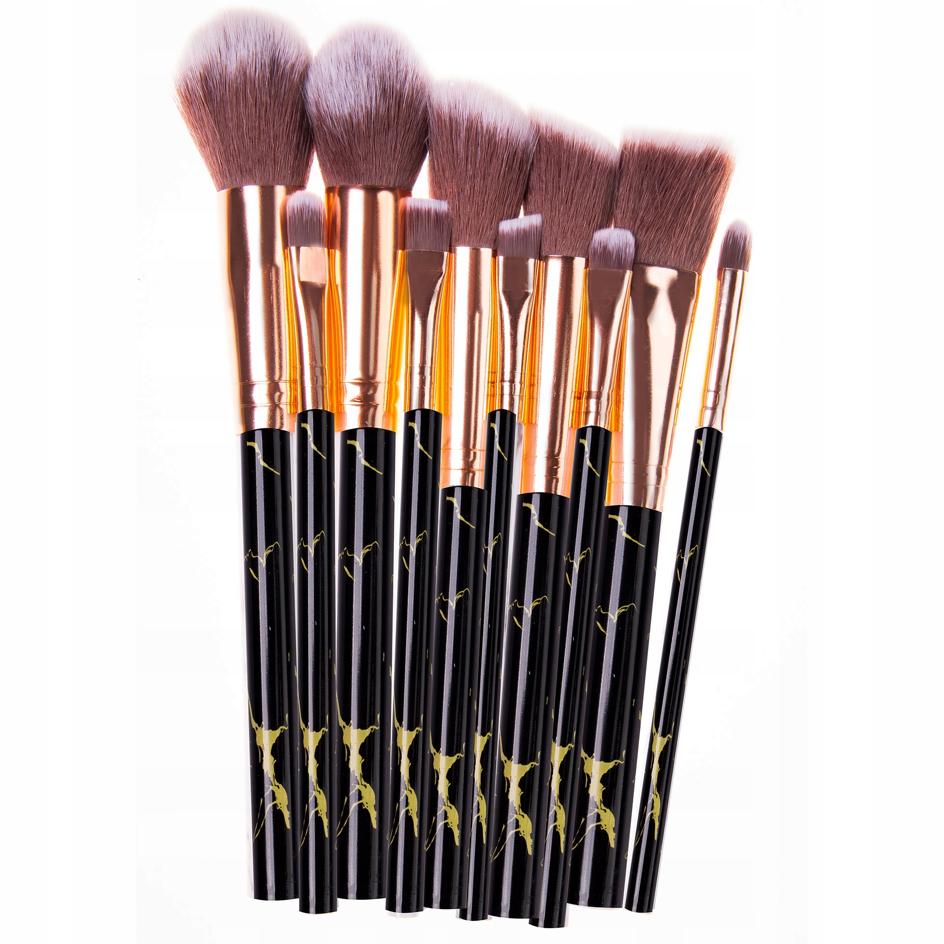 ZESTAW PĘDZLI 10 SZT. DO MAKIJAŻU PROFESJONALNE