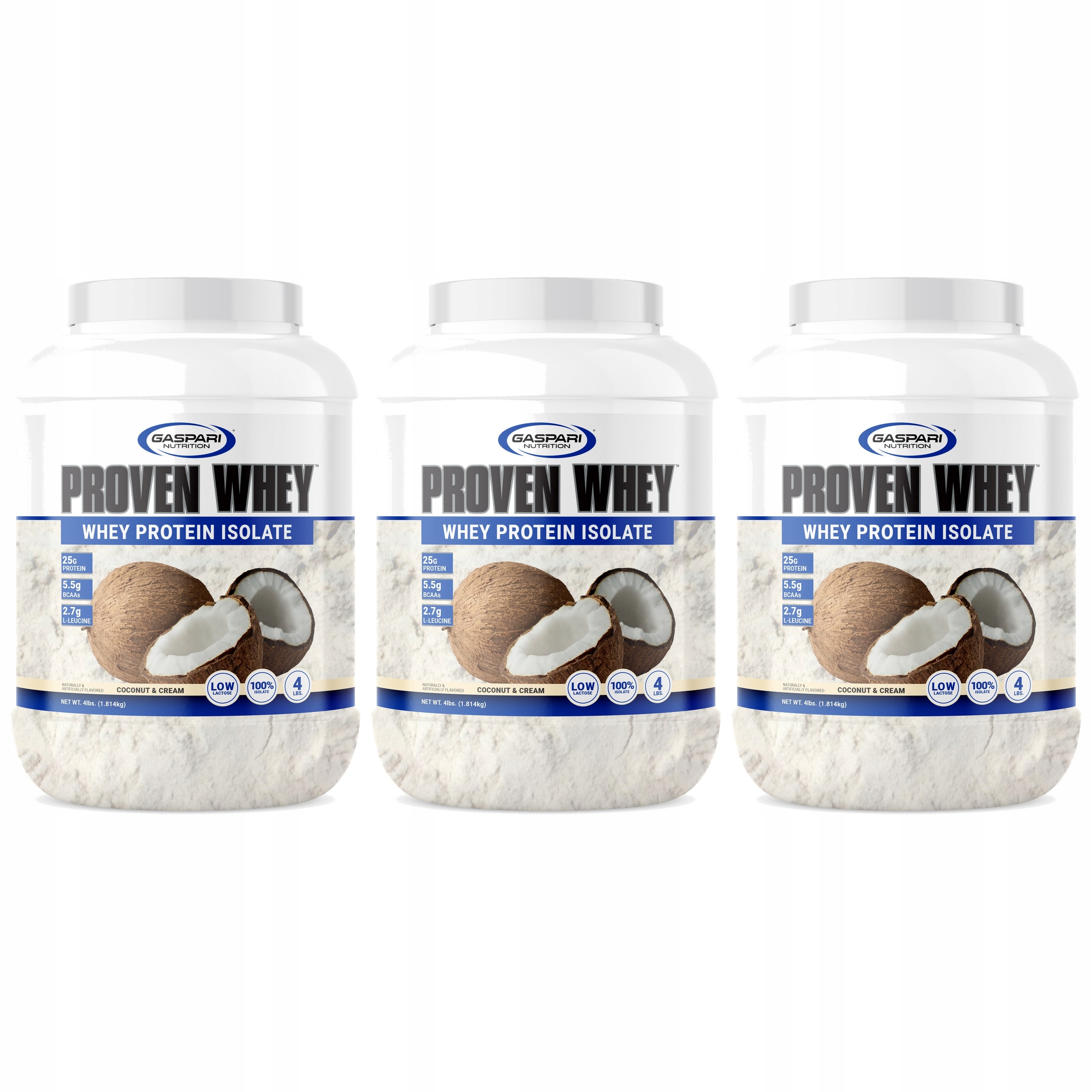 3x Protein Wpi Izolát Doplněk Stravy Proven Whey 2.0 Protein 1814 g kokosový Gaspar