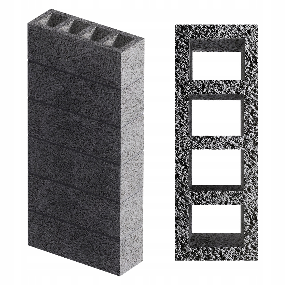 Ventilační komín 15 m W4 68x24x24 komínový systém ventilace gar 4 kanály