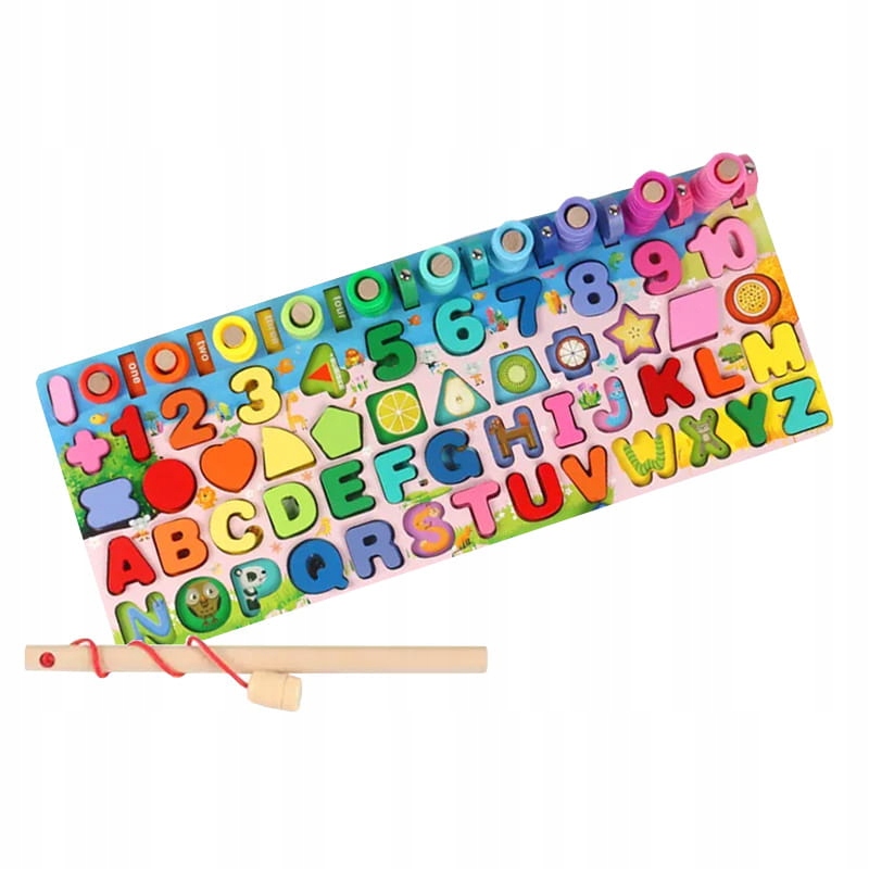 

Tablica edukacyjna Montessori Kształty Literki