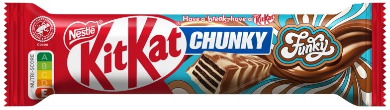 Levně KitKat Chunky Funky Křupavá kakaová oplatka v čokoládě 40g 16 kusů