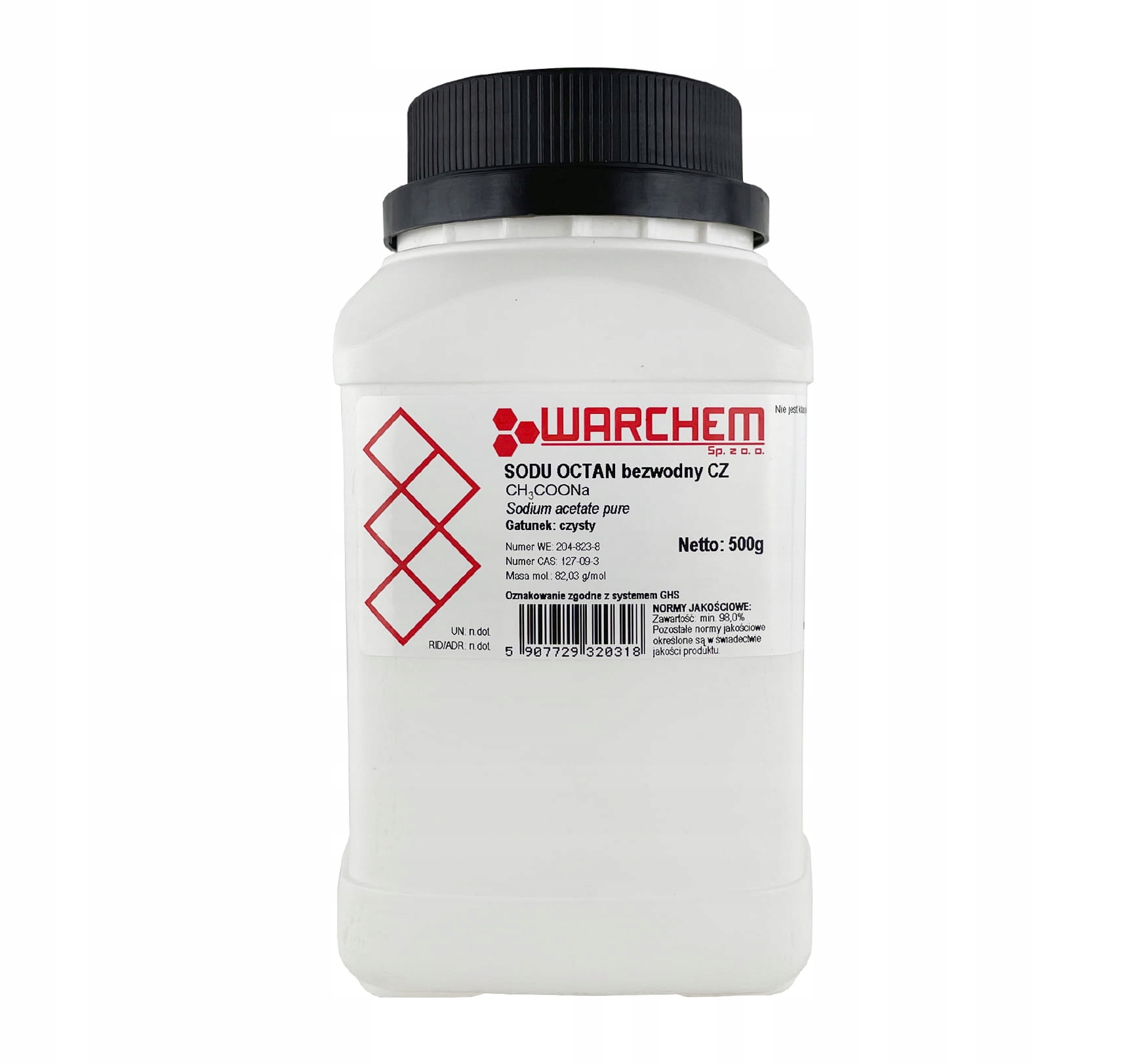 

Octan Sodu bezwodny czysty 500g
