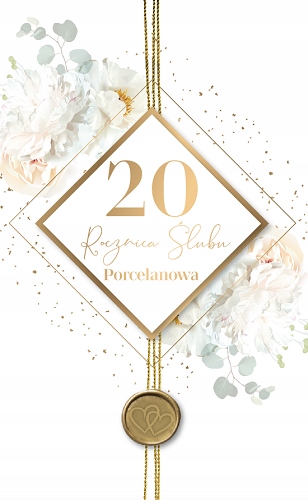 

20 rocznica ślubu Porcelanową Kartka urocza LUX72
