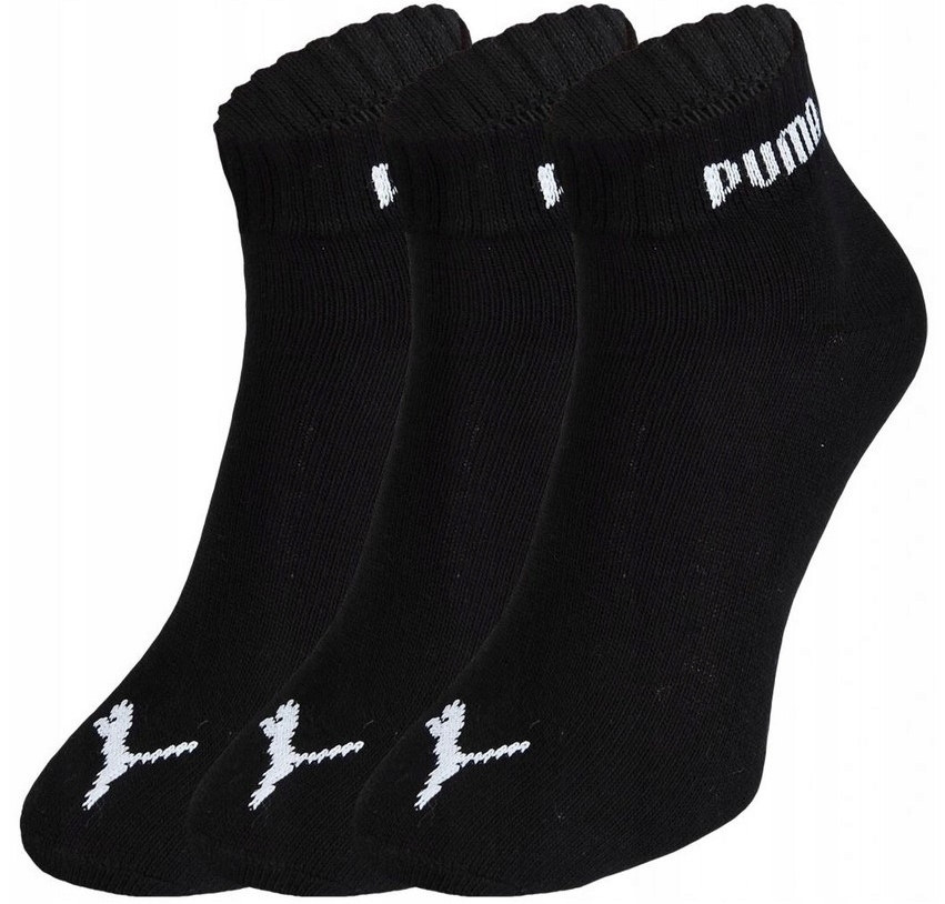 PUMA SKARPETY ZAKOSTKI CZARNE 3-PAK 43-46 Rozmiar 43-46