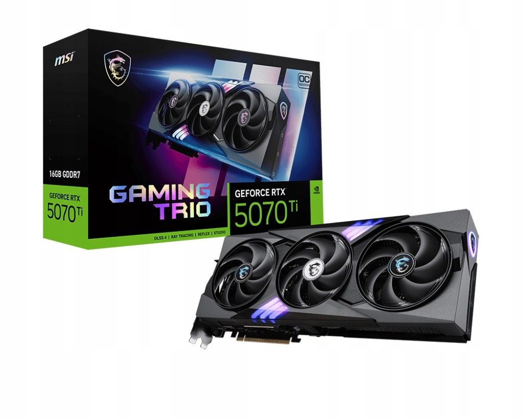 Karta graficzna Msi GeForce Rtx 5070 Ti Gaming Trio Oc 16GB GDDR7 DLSS4