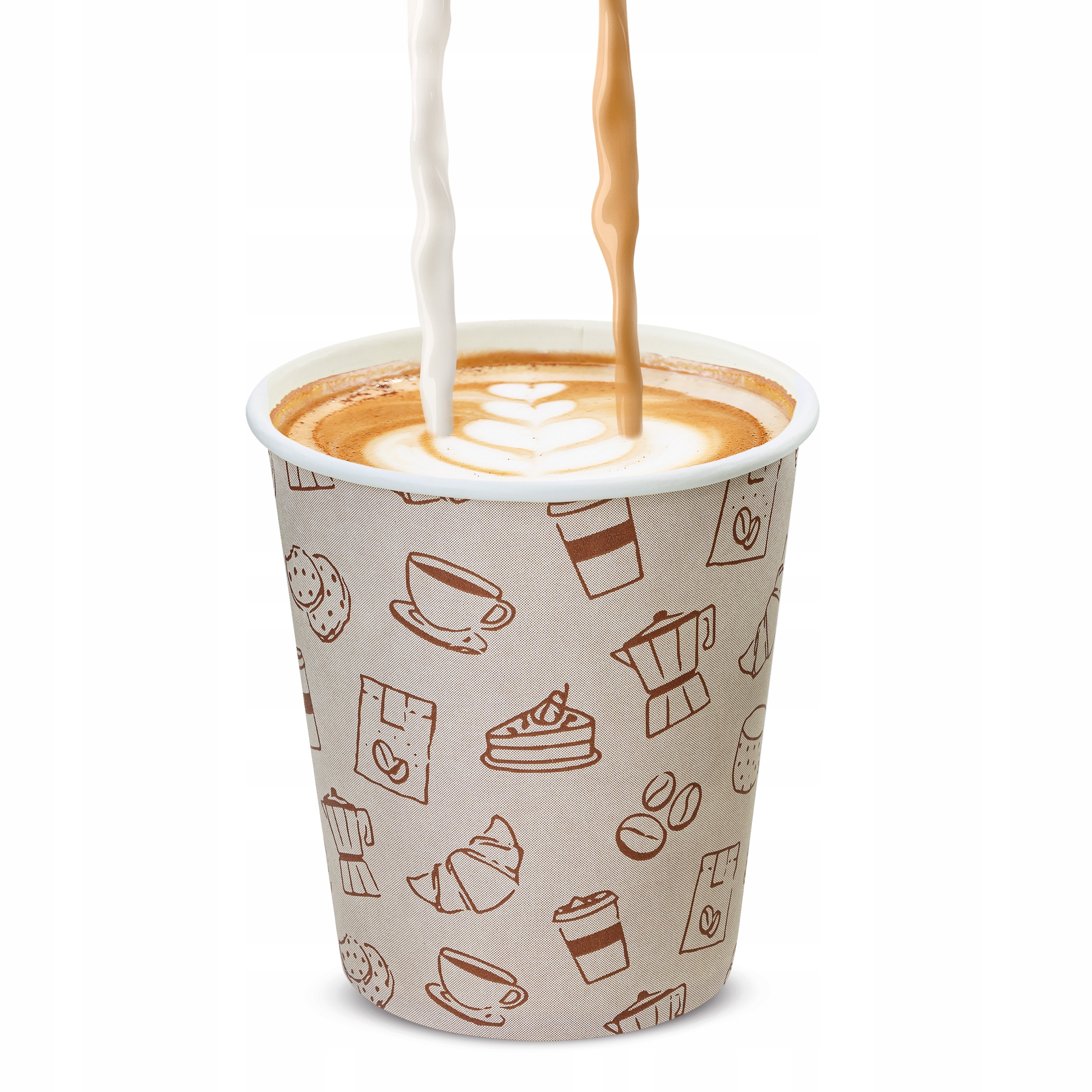 KUBKI PAPIEROWE do KAWY HERBATY + WIECZKO x100 Marka Allbag