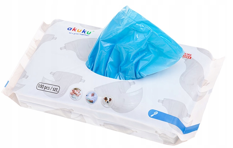 Akuku Pachnące Woreczki na Zużyte Pieluszki Marka Akuku