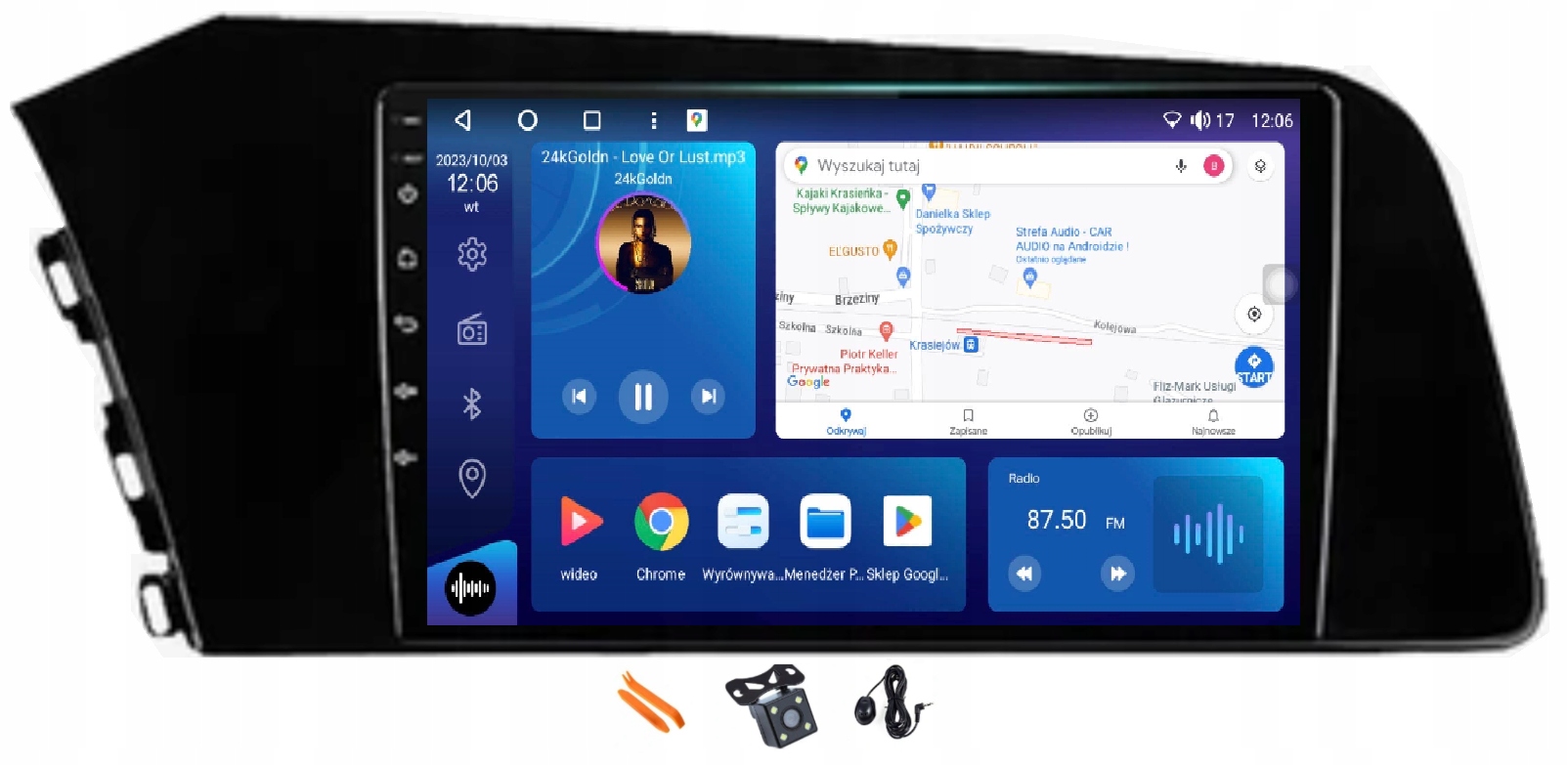 Rádio Android Navigácia Qled Carplay Lte 64GB Gps Hyundai Elantra 7 20-23