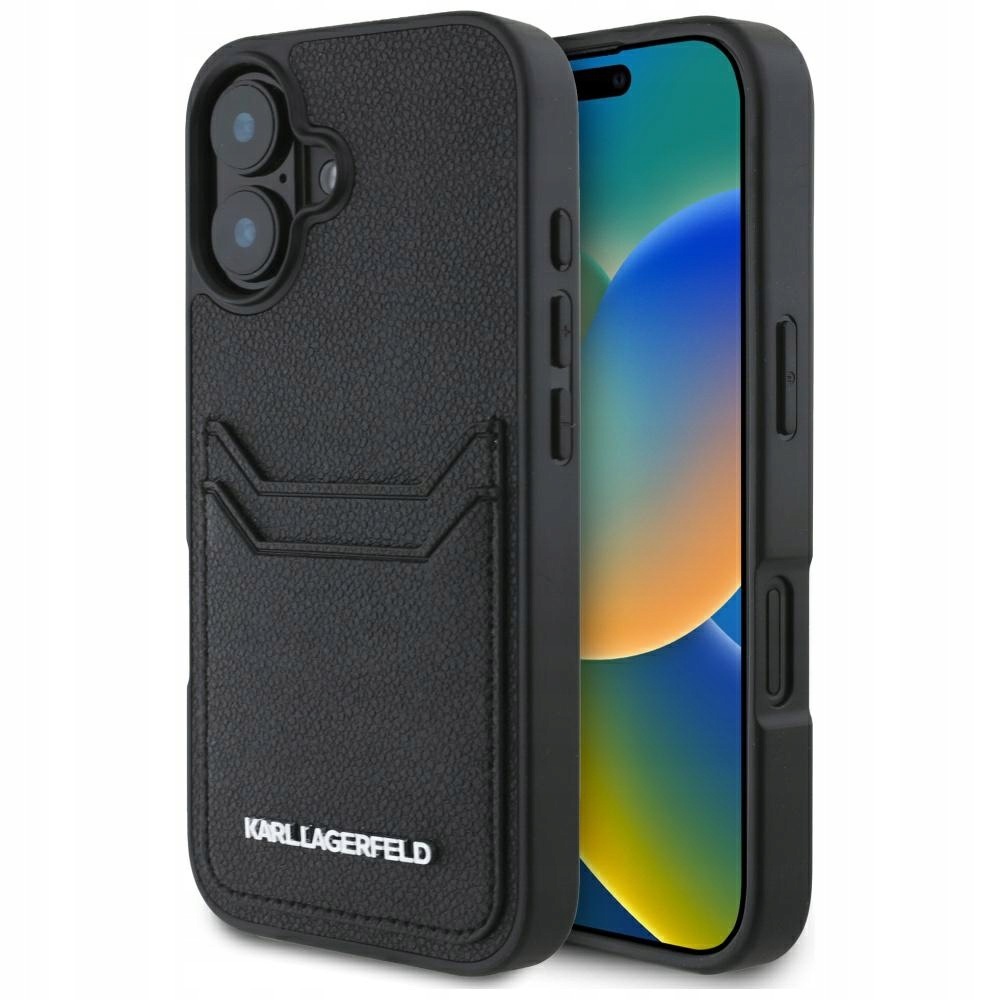 Kovový Pouzdro Karl Lagerfeld Hc Grained Pu Cardslot pro iPhone 16