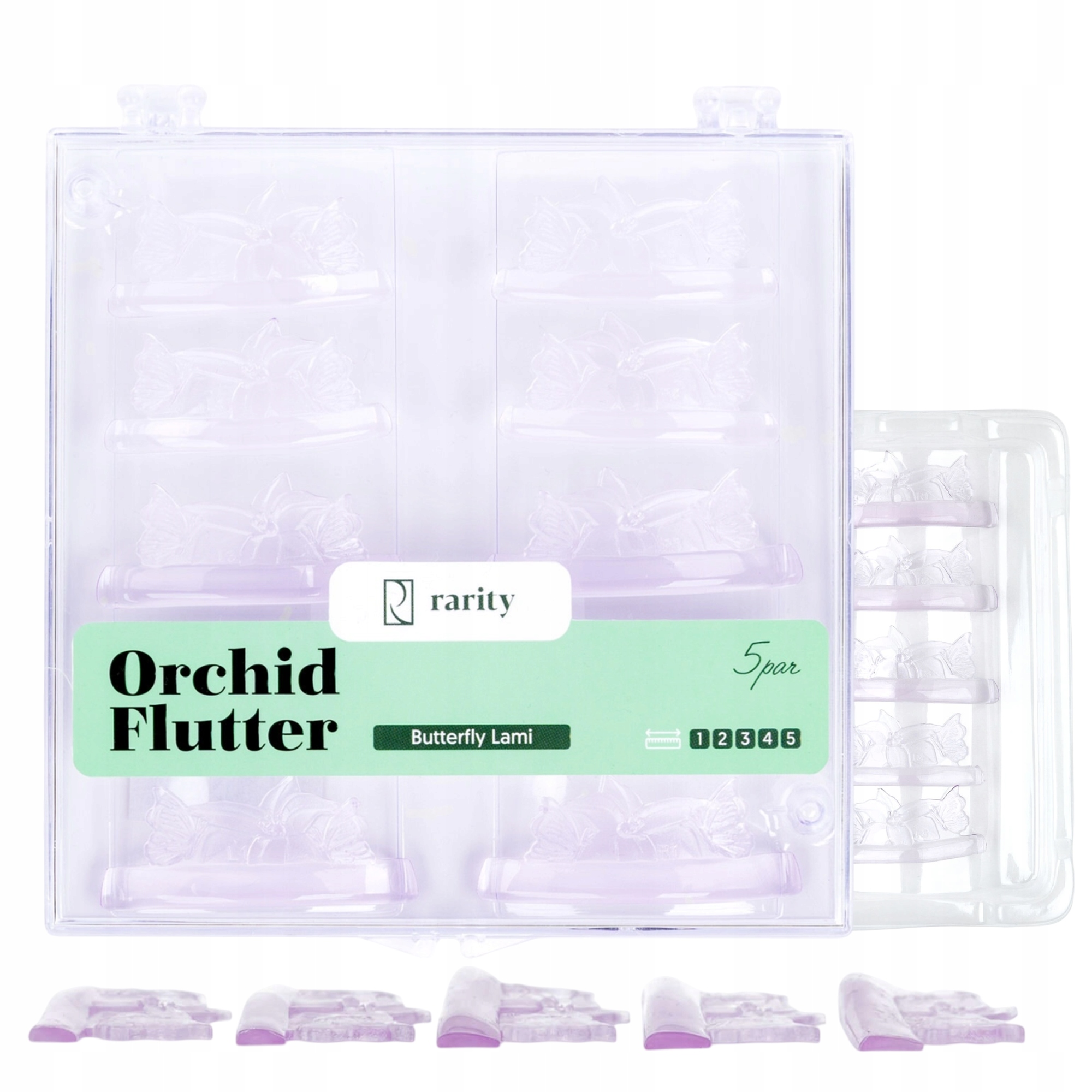 Silikonowe Wałki Orchid Flutter do Laminacji Liftingu Rzęs 5 par