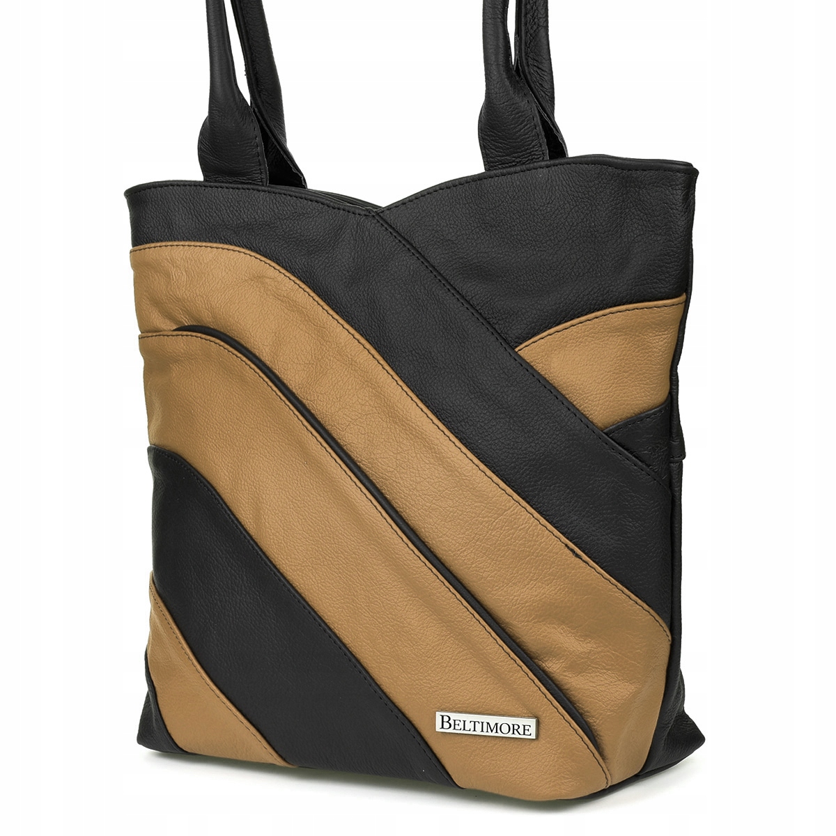 Kožená kabelka Dámská taška přes rameno velká klasická elegantní Beltimore