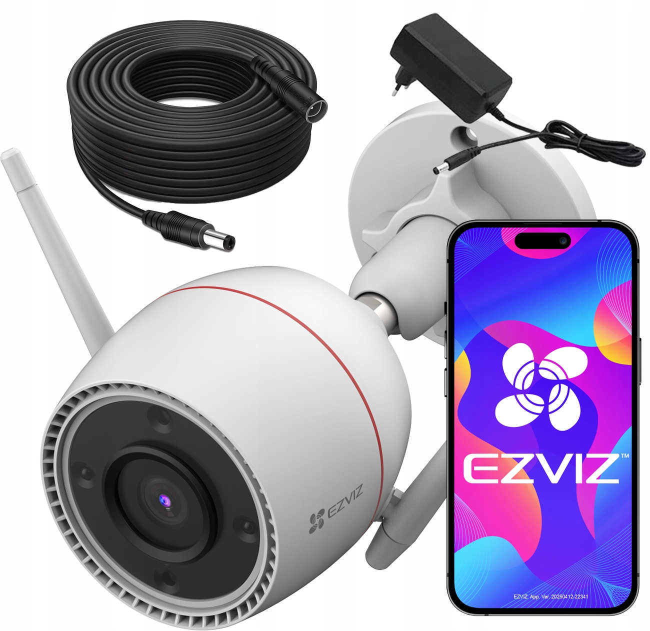 Venkovní WiFi kamera Ezviz H3c 5MPx 3K Barvy Detekce pohybu kabel