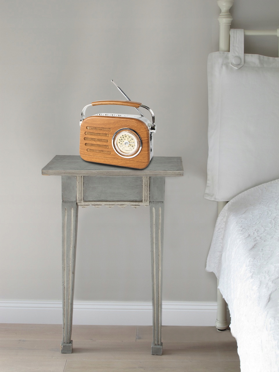 RADIO BLUETOOTH FM AM PRZENOŚNE RETRO ANTENA USB Kolor brązowy