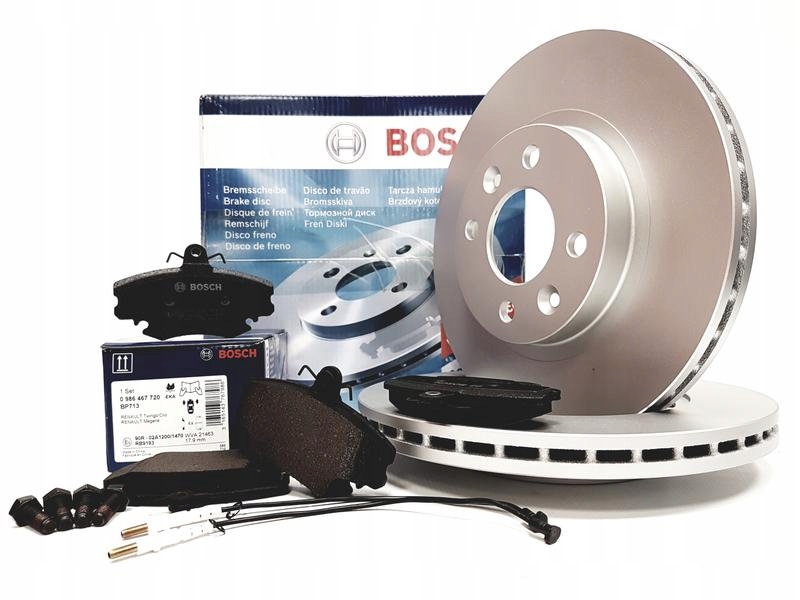 BOSCH TARCZE+KLOCKI PRZÓD RENAULT CLIO II KANGOO