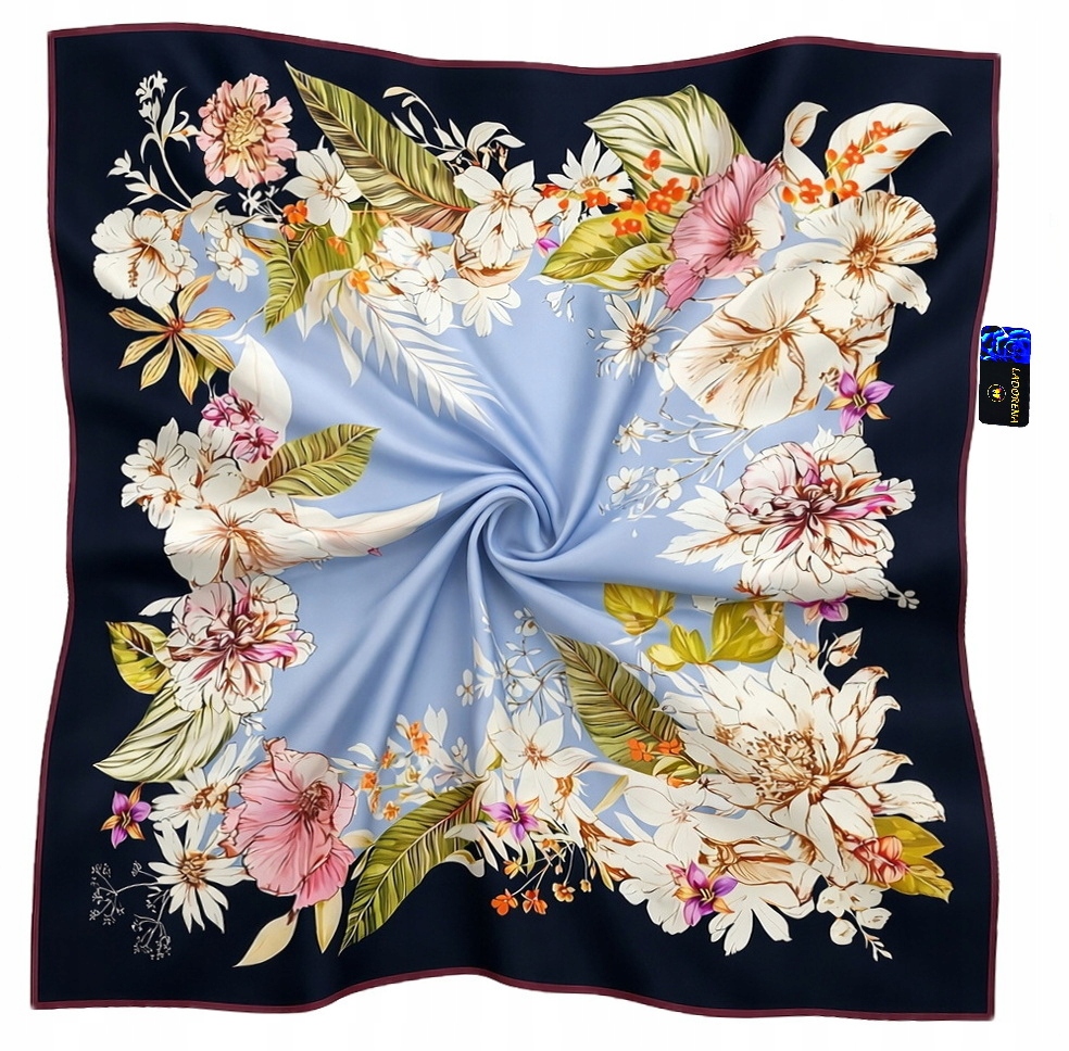 Hedvábný Šátek 100% Hedvábí Morušová Značka Prémiová Kvalita+