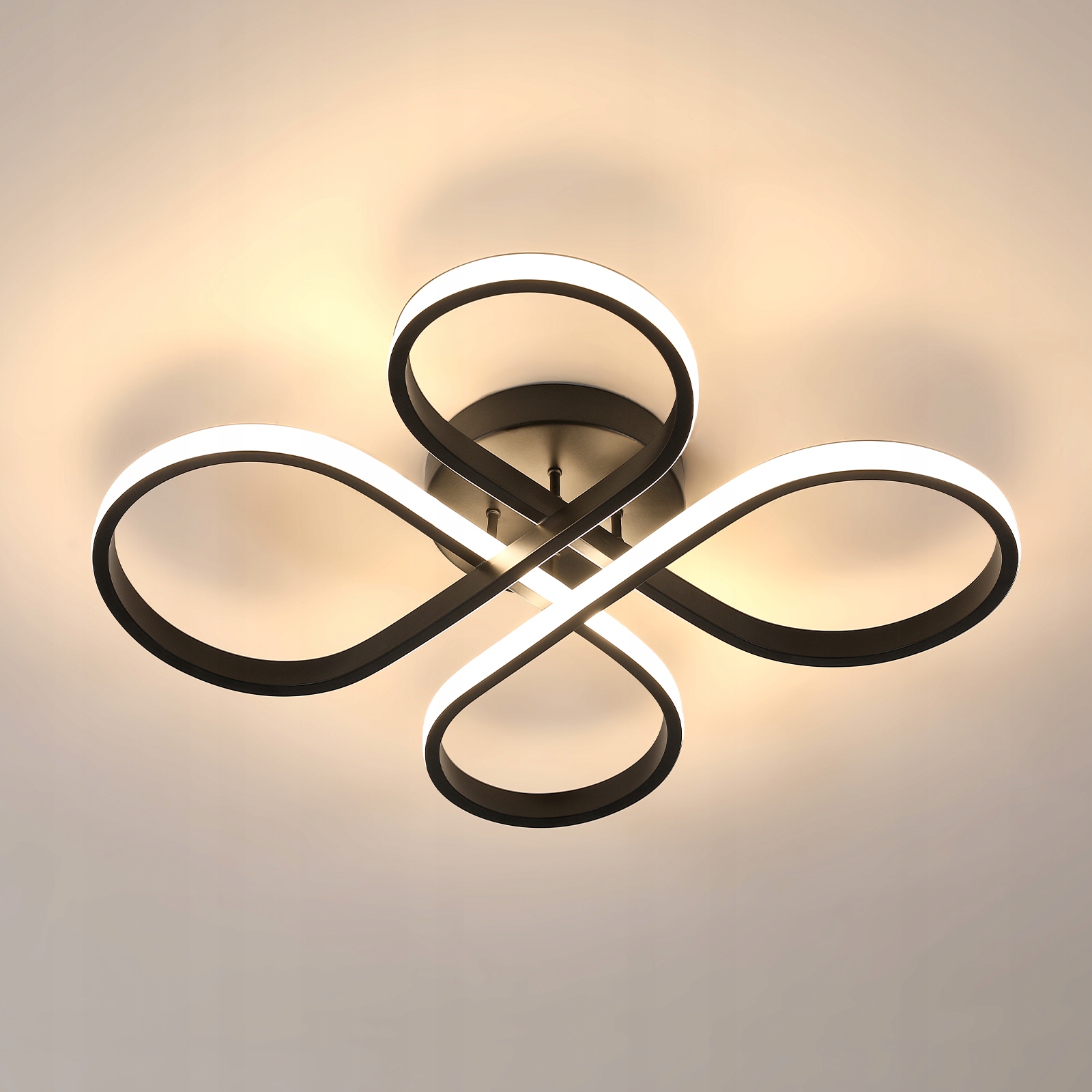 Lampa Wiszaca Czarna Lampa Sufitowa Led 3000K Nowoczesna Do Salonu