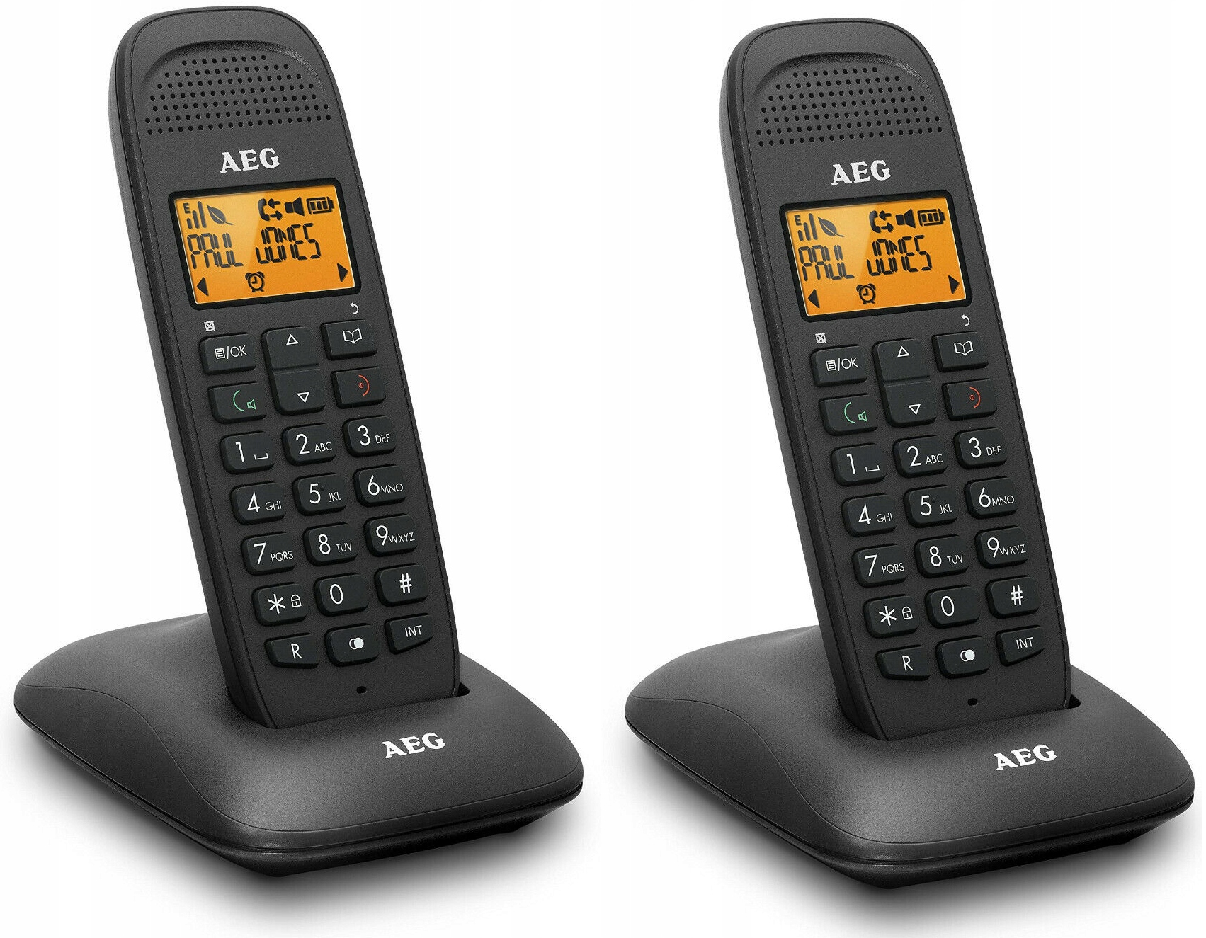 Telefon bezprzewodowy - 2 słuchawki - INTERKOM