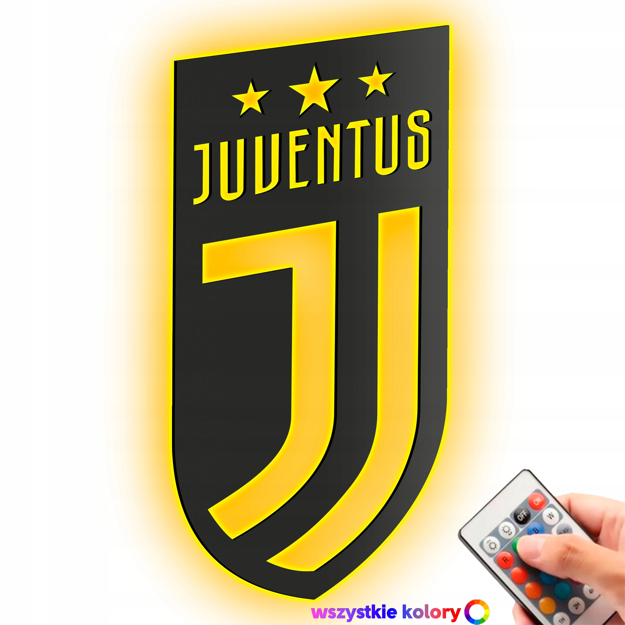 Dřevěný 3D obraz Fotbal Juventus Nástěnná Dekorace Noční Lampa Led