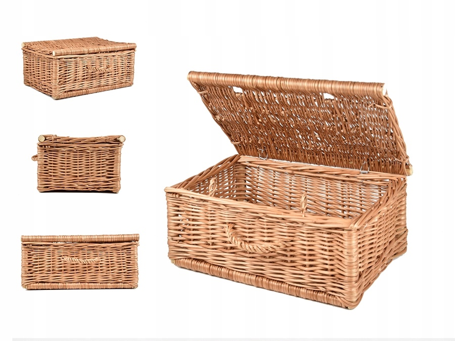 Proutěný kufr Neseser Piknikový Koš 35x24 cm